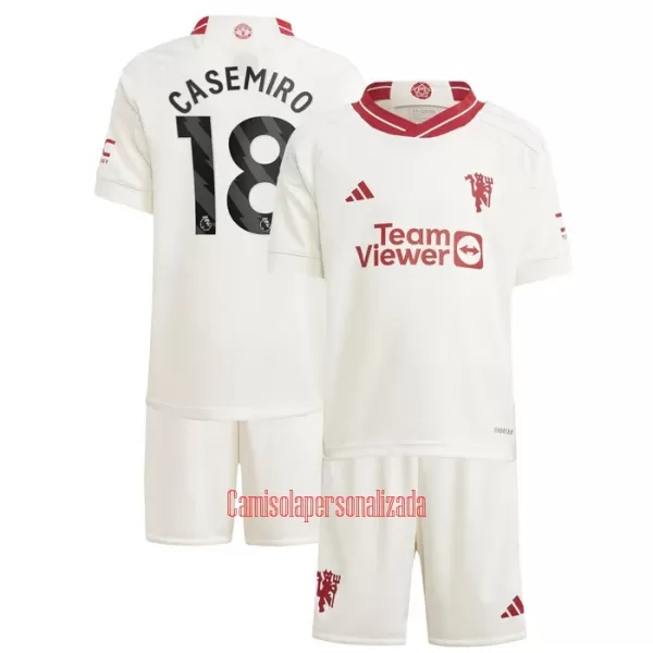 Camisolas Manchester United Casemiro 18 Criança Equipamento Terceiro 23/24