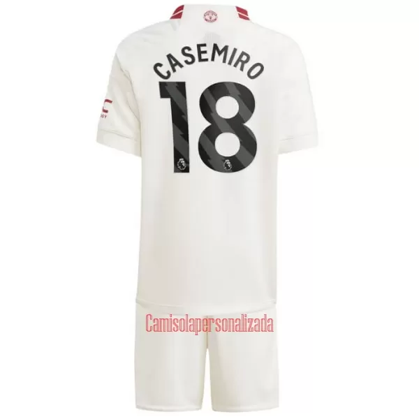 Camisolas Manchester United Casemiro 18 Criança Equipamento Terceiro 23/24