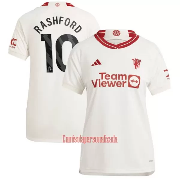 Camisolas Manchester United Marcus Rashford 10 Mulher Equipamento Terceiro 23/24