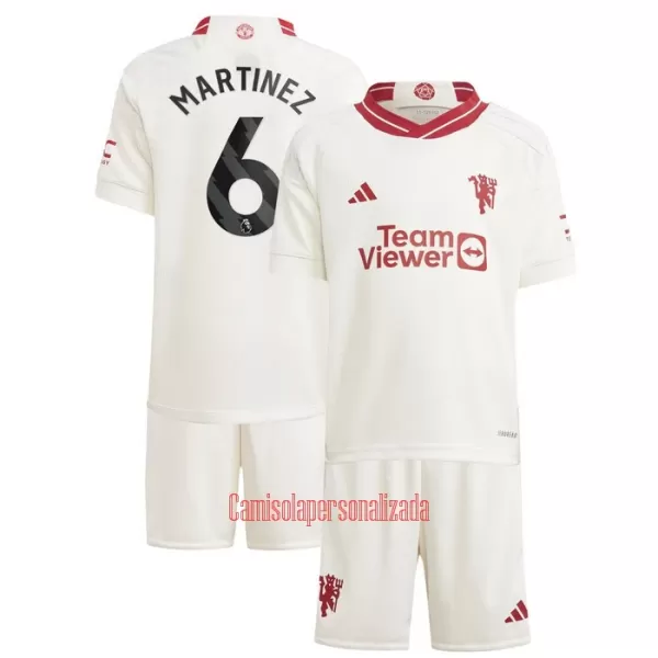 Camisolas Manchester United Martinez 6 Criança Equipamento Terceiro 23/24