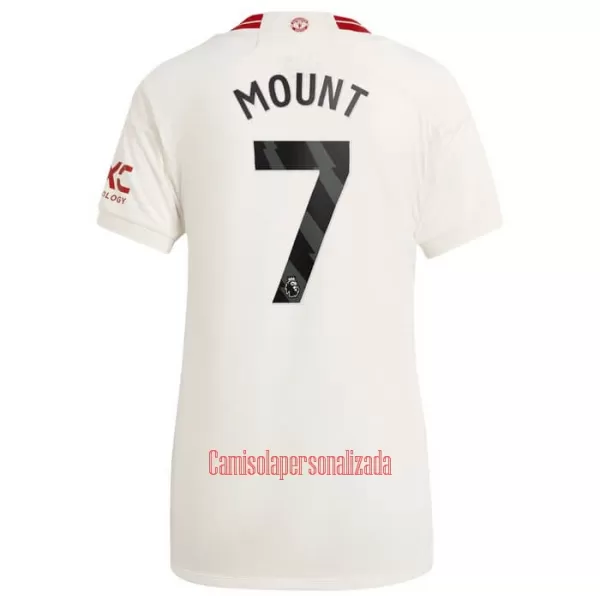 Camisolas Manchester United Mason Mount 7 Mulher Equipamento Terceiro 23/24