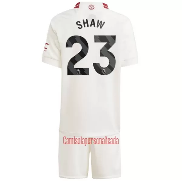 Camisolas Manchester United Shaw 23 Criança Equipamento Terceiro 23/24