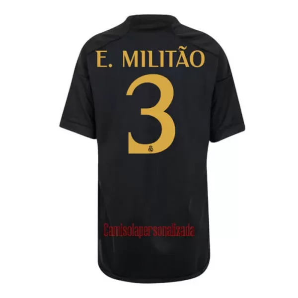 Camisolas Real Madrid Éder Militão 3 Criança Equipamento Terceiro 23/24