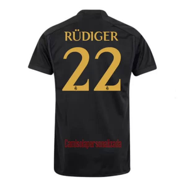 Camisolas Real Madrid Rudiger 22 Equipamento Terceiro 23/24