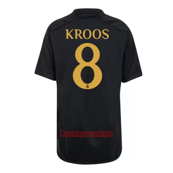 Camisolas Real Madrid Toni Kroos 8 Criança Equipamento Terceiro 23/24