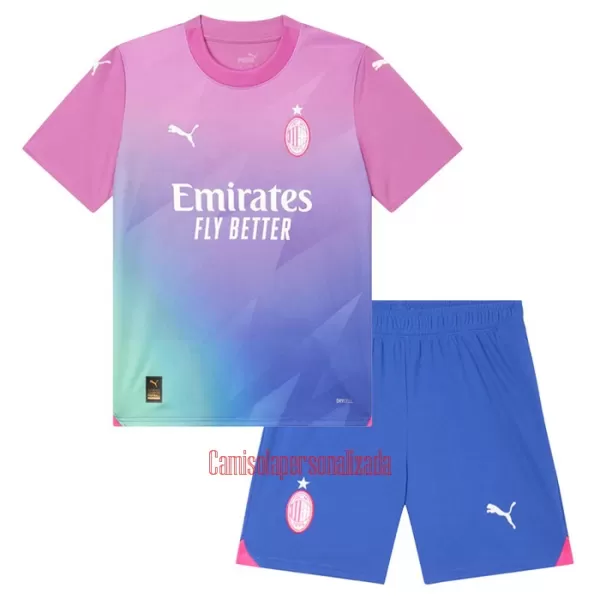 Camisolas AC Milan Criança Equipamento Terceiro 23/24