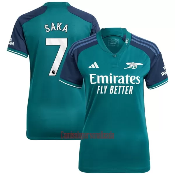 Camisolas Arsenal Bukayo Saka 7 Mulher Equipamento Terceiro 23/24