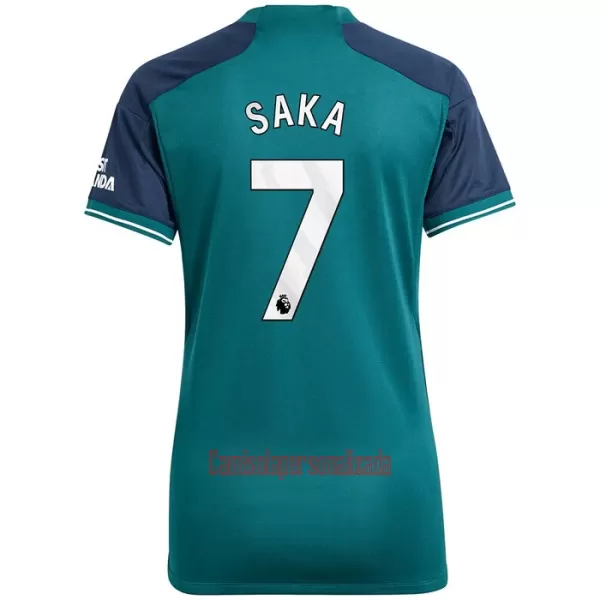 Camisolas Arsenal Bukayo Saka 7 Mulher Equipamento Terceiro 23/24