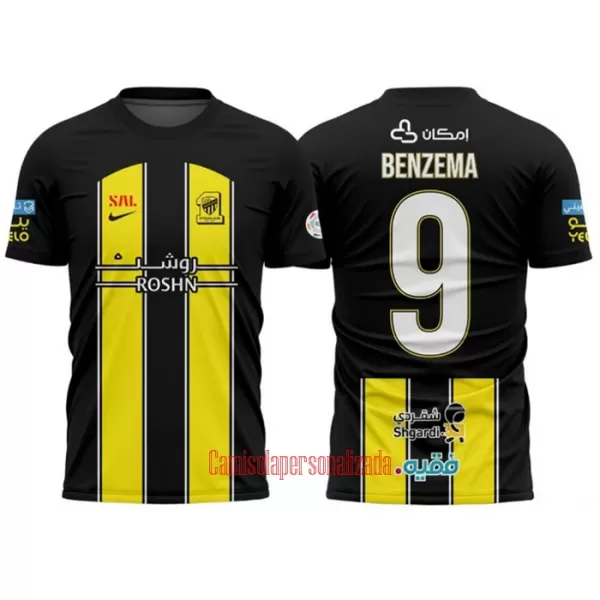 Camisolas Al-Ittihad FC Karim Benzema 9 Equipamento Principal 23/24