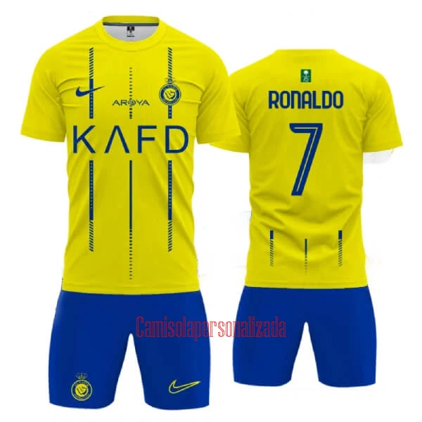 Camisolas Al-Nassr FC Cristiano Ronaldo 7 Criança Equipamento Principal 23/24