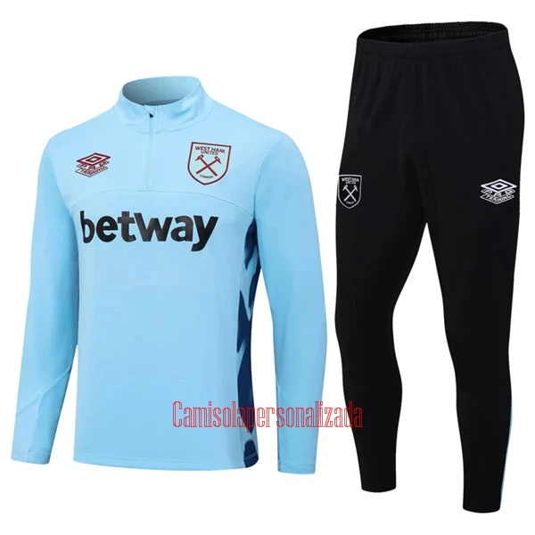 West Ham United Casaco de Treino Conjunto 23/24 Azul