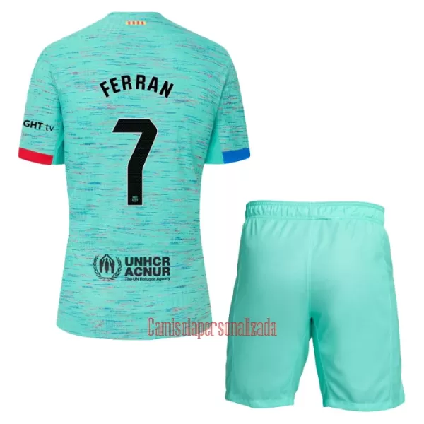 Camisolas FC Barcelona Ferran Torres 7 Criança Equipamento Terceiro 23/24