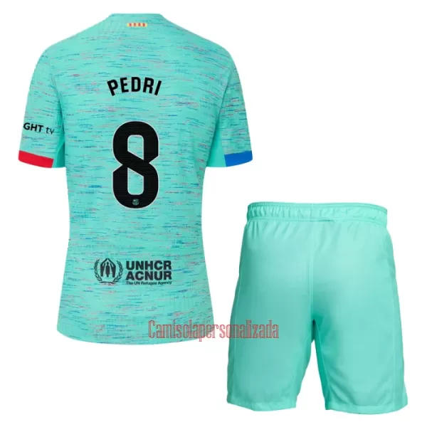 Camisolas FC Barcelona Pedri 8 Criança Equipamento Terceiro 23/24