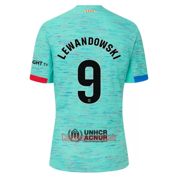 Camisolas FC Barcelona Robert Lewandowski 9 Criança Equipamento Terceiro 23/24