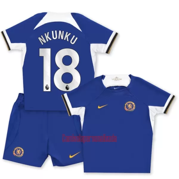 Camisolas Chelsea Christopher Nkunku 18 Criança Equipamento Principal 23/24