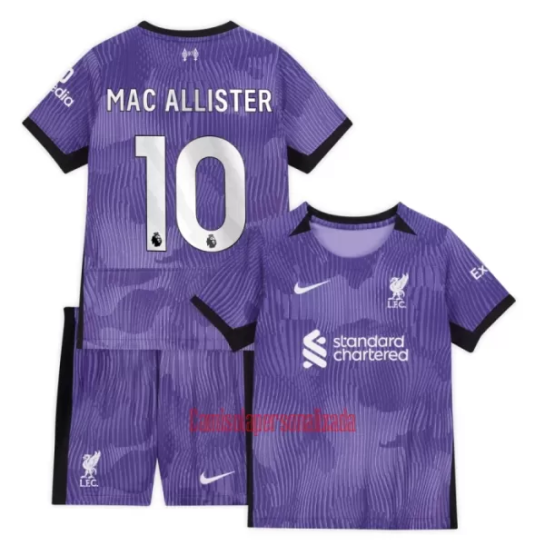 Camisolas Liverpool Alexis Mac Allister 10 Criança Equipamento Terceiro 23/24