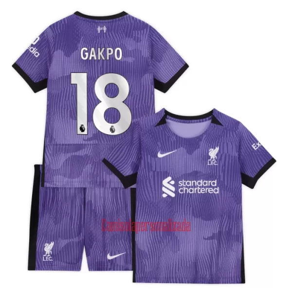 Camisolas Liverpool Cody Gakpo 18 Criança Equipamento Terceiro 23/24