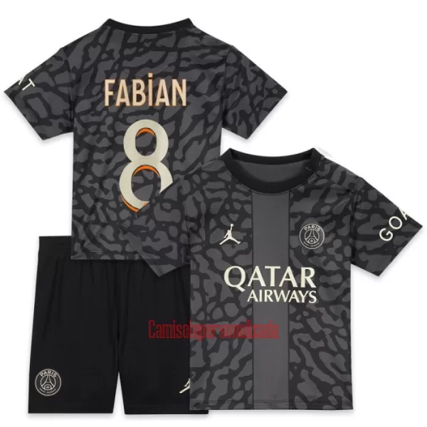 Camisolas Paris Saint-Germain Fabian 8 Criança Equipamento Terceiro 23/24