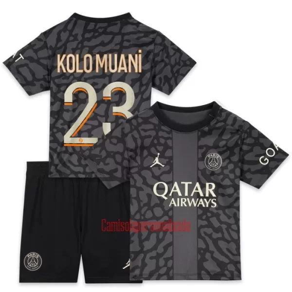 Camisolas Paris Saint-Germain Kolo Muani 23 Criança Equipamento Terceiro 23/24