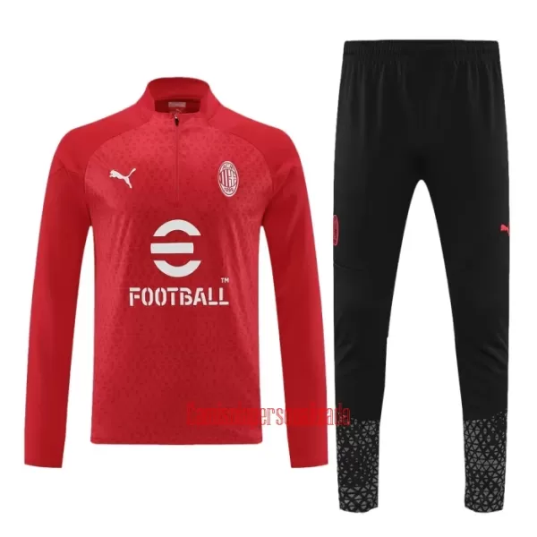 AC Milan Conjunto de Moletom de Treino 23/24 Vermelho