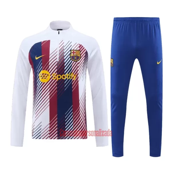 Barcelona Conjunto de Moletom de Treino 23/24 Branco