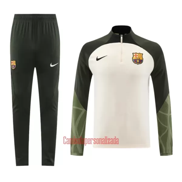 Barcelona Conjunto de Moletom de Treino 23/24 Creme