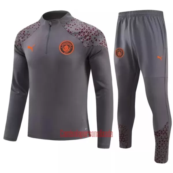 Manchester City Conjunto de Moletom de Treino 23/24 Cinza