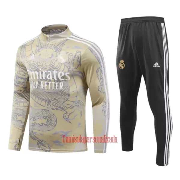 Real Madrid Conjunto de Moletom de Treino 23/24 Amarelo