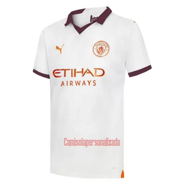 Camisolas Manchester City Jérémy Doku 11 Criança Equipamento Alternativo 23/24