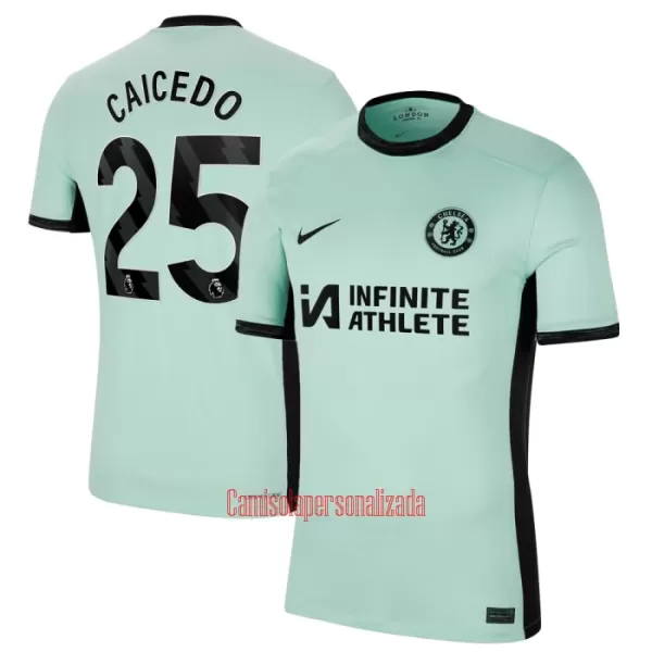 Camisolas Chelsea Caicedo 25 Equipamento Terceiro 23/24