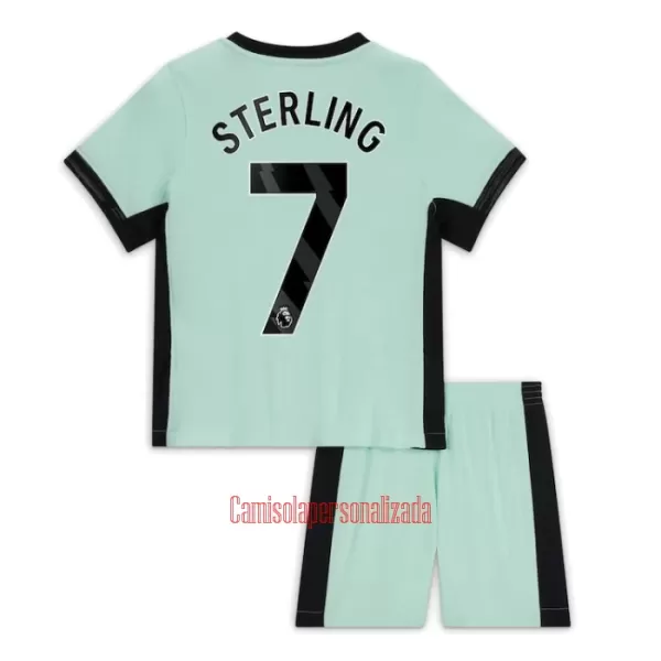 Camisolas Chelsea Raheem Sterling 7 Criança Equipamento Terceiro 23/24