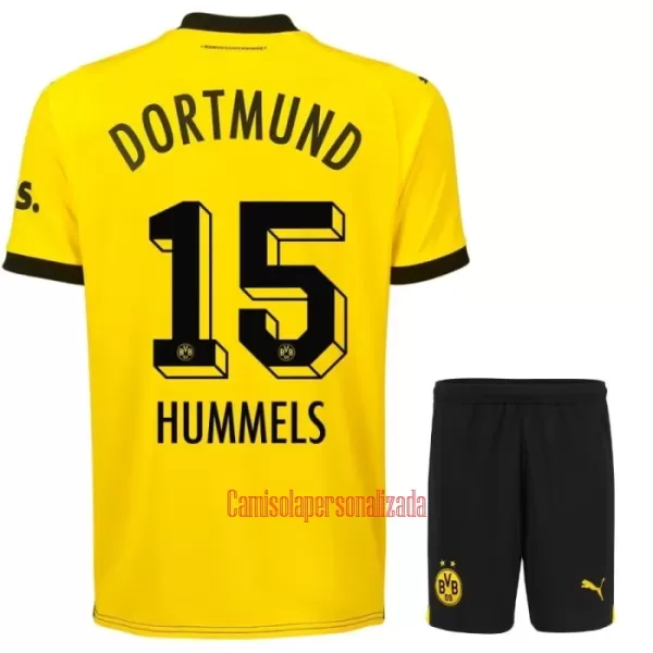 Camisolas Borussia Dortmund Mats Hummels 15 Criança Equipamento Principal 23/24