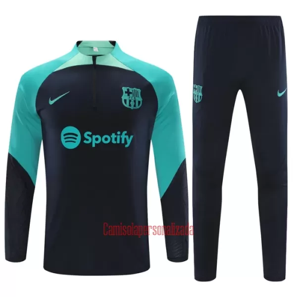 Barcelona Conjunto de Moletom de Treino Criança 23/24 Preto