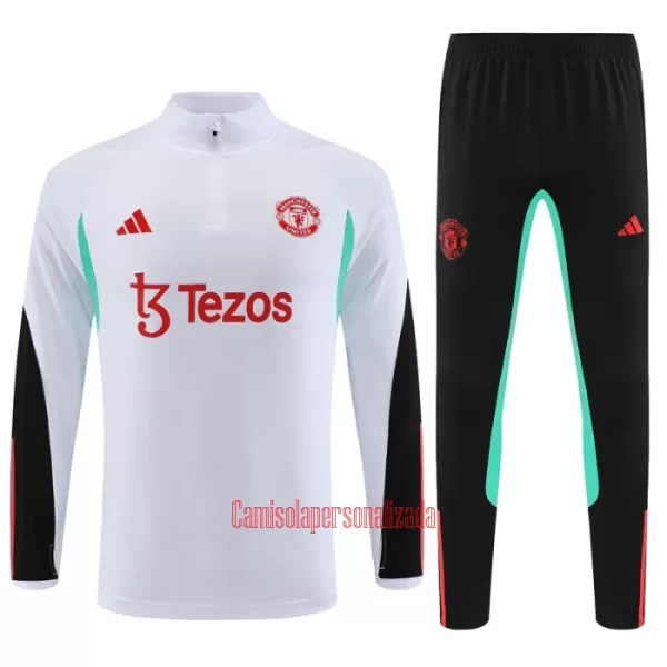 Manchester United Conjunto de Moletom de Treino 23/24 Branco