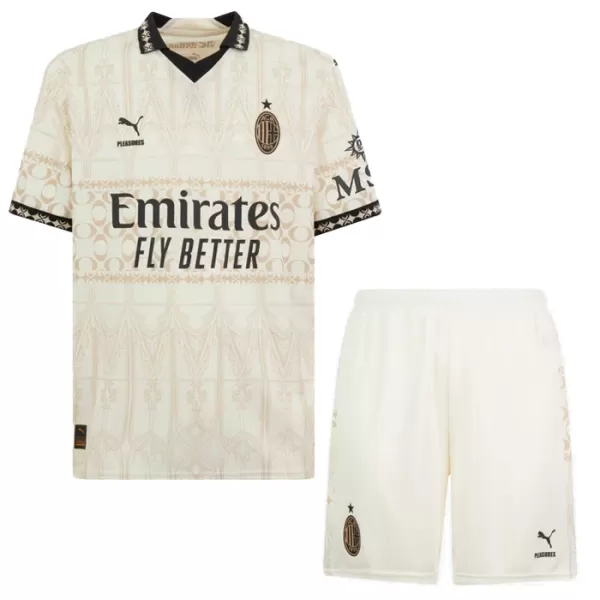 Camisolas AC Milan Criança Equipamento 4ª 23/24 Branco