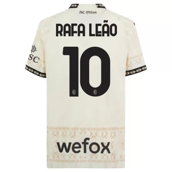 Camisolas AC Milan Rafael Leão 10 Criança Equipamento 4ª 23/24 Branco