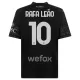 Camisolas AC Milan Rafael Leão 10 Criança Equipamento 4ª 23/24 Preto