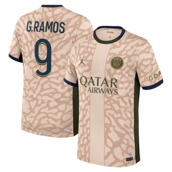 Camisolas Paris Saint-Germain Goncalo Ramos 9 Equipamento 4ª Jordan 23/24