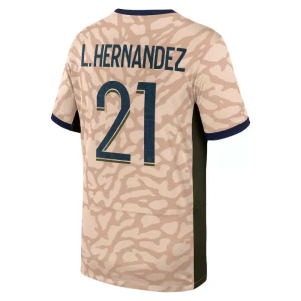 Camisolas Paris Saint-Germain Lucas Hernandez 21 Equipamento 4ª Jordan 23/24