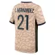 Camisolas Paris Saint-Germain Lucas Hernandez 21 Equipamento 4ª Jordan 23/24