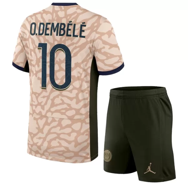 Camisolas Paris Saint-Germain Ousmane Dembélé 10 Criança Equipamento 4ª Jordan 23/24