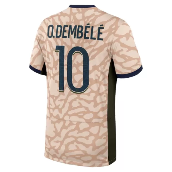 Camisolas Paris Saint-Germain Ousmane Dembélé 10 Criança Equipamento 4ª Jordan 23/24