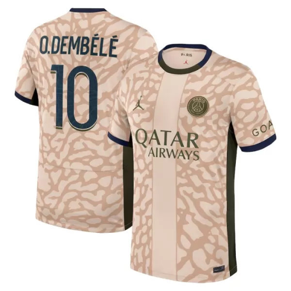 Camisolas Paris Saint-Germain Ousmane Dembélé 10 Equipamento 4ª Jordan 23/24