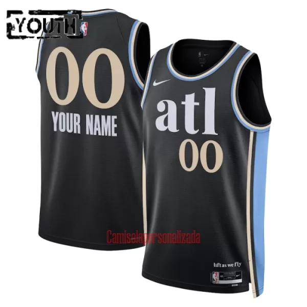 Camisolas Atlanta Hawks Criança City Edition 23/24 Swingman Preto