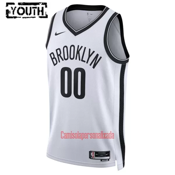 Camisolas Brooklyn Nets Criança Association Edition 23/24 Swingman Branco