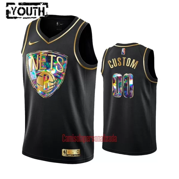 Camisolas Brooklyn Nets Criança Diamond Edition Swingman Preto