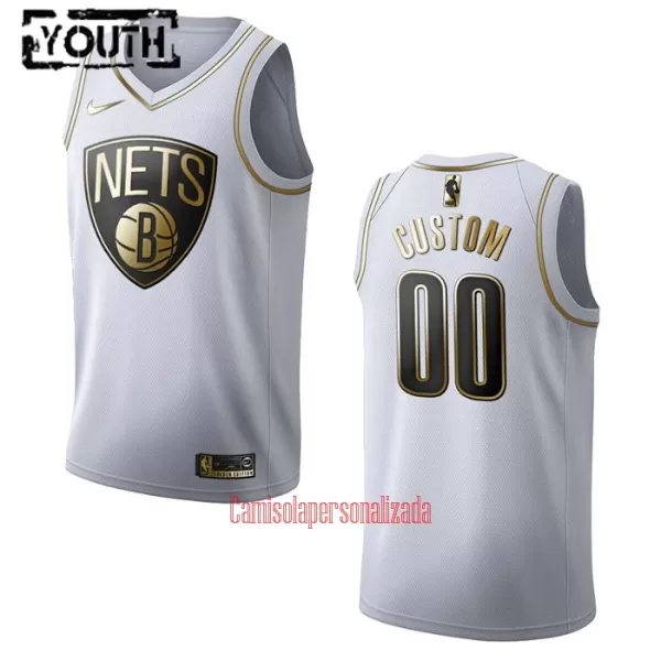 Camisolas Brooklyn Nets Criança Golden Edition Swingman Branco