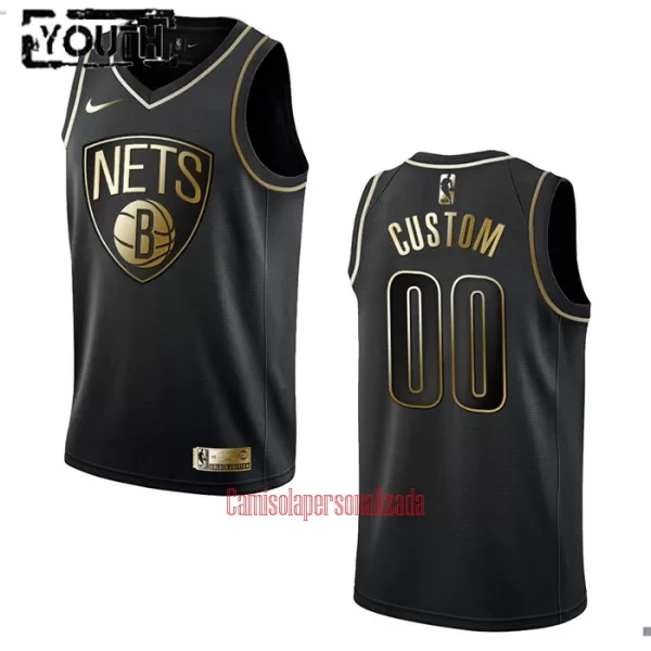 Camisolas Brooklyn Nets Criança Golden Edition Swingman Preto