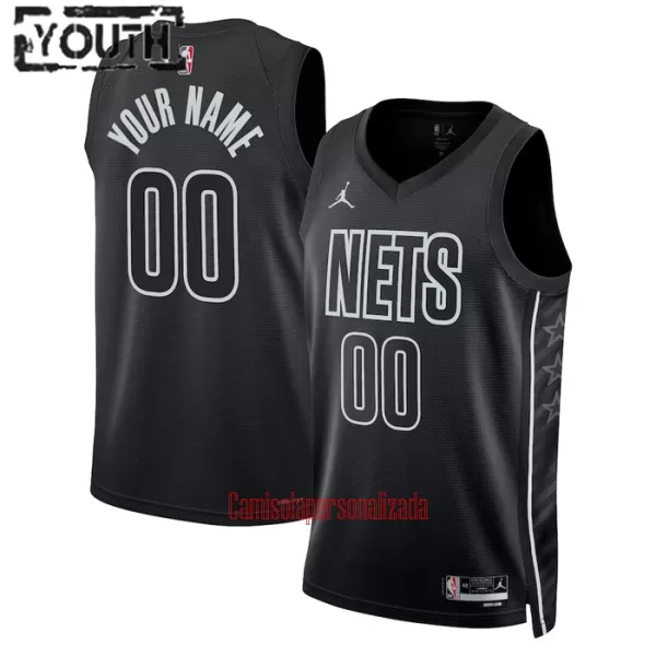 Camisolas Brooklyn Nets Criança Statement Edition 23/24 Swingman Preto