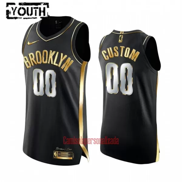 Limited Camisolas Brooklyn Nets Criança Golden Edition Swingman Preto